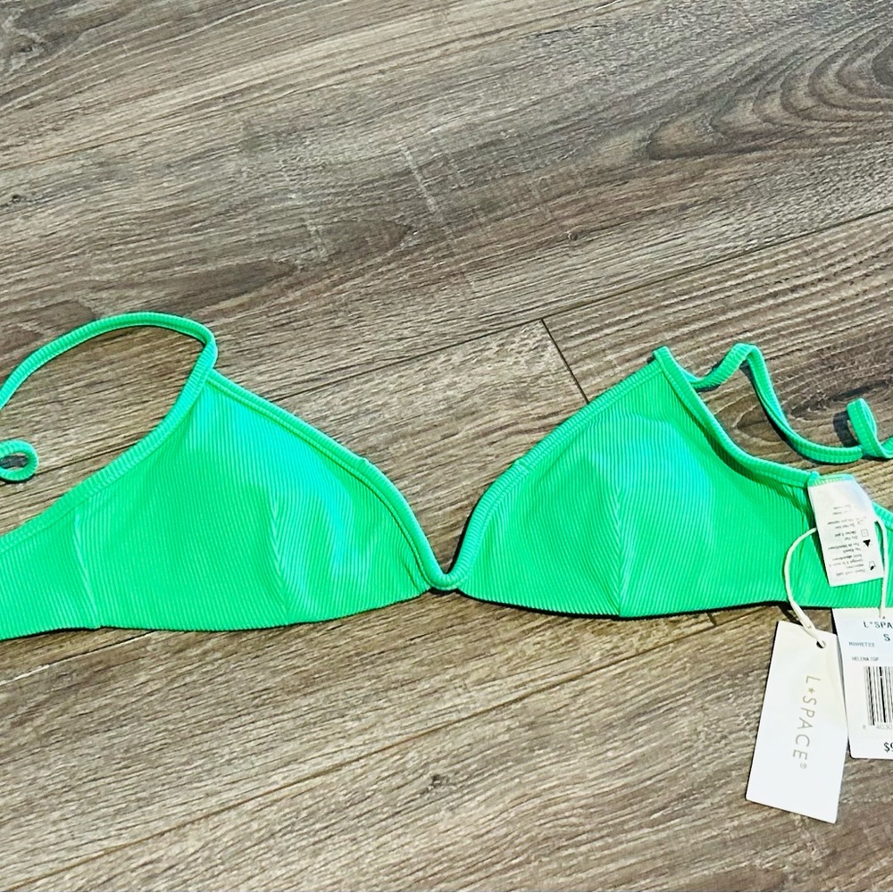 L*Space Vibrant Green Bikini Top